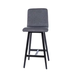 BarPlaza Tabouret snack style scandinave en tissu et pieds bois