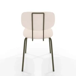 Bistro Chaise inspiration vintage en simili avec pieds en métal