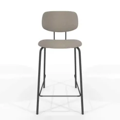 Bistro Tabouret snack inspiration vintage en simili et pieds en métal