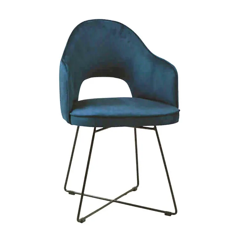 Bistrot Fauteuil design en tissu avec dossier ajouré