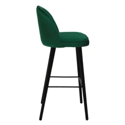 Bistrot Tabouret de bar en tissu avec pieds en bois