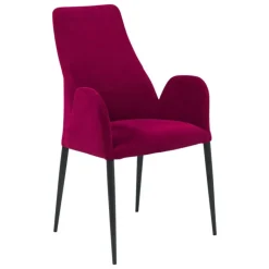 Bridge Mathilde Fauteuil de salle à manger en tissu et métal