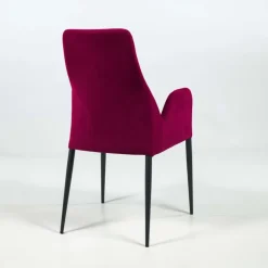 Bridge Mathilde Fauteuil de salle à manger en tissu et métal