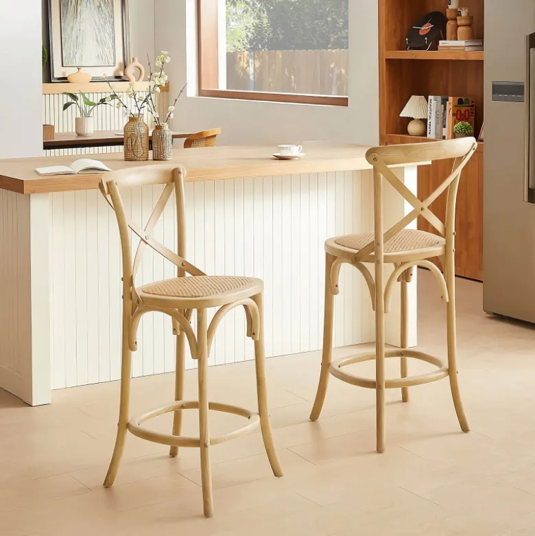 CabaretTabouret snack style bistrot en bois
