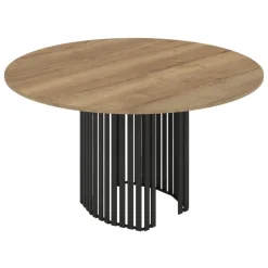 Canvas Table design ronde avec pied central en métal