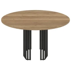 Canvas Table design ronde avec pied central en métal