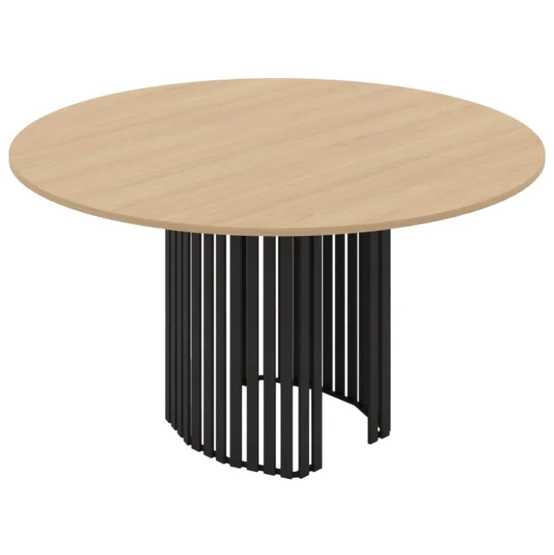 Canvas Table design ronde avec pied central en métal