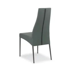 Carla Chaise en cuir de salle à manger italienne