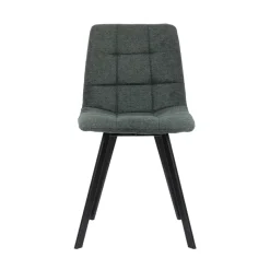 CarviChaise moderne matelassée en tissu avec pied en métal