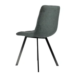 CarviChaise moderne matelassée en tissu avec pied en métal
