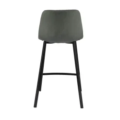 CarviTabouret matelassé hauteur snack en tissu