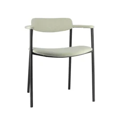 Cassis Fauteuil moderne en tissu avec accoudoirs et pieds en métal