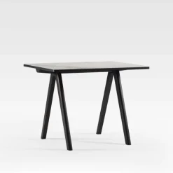 Chevron Table haute de designer en céramique et bois