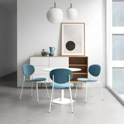 Circus Table de cuisine ronde en verre petit espace