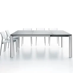 Class Table carrée en céramique extensible fabriquée en Italie