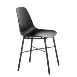 Cloe Chaise moderne en polypropylène et métal