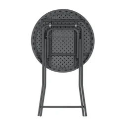 CocktailTable pliante mange debout hauteur 110 cm gris foncé