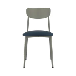 Colette Carrier® Chaise française en métal avec assise en simili rembourrée