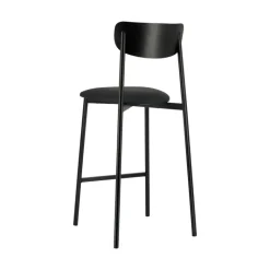 Colette Carrier® Tabouret snack français en métal avec assise en simili rembourrée