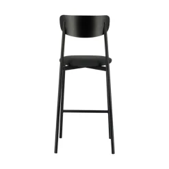 Colette Carrier® Tabouret snack français en métal avec assise en simili rembourrée