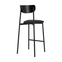 Colette Carrier® Tabouret snack français en métal avec assise en simili rembourrée