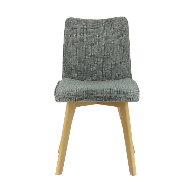 ColineChaise rembourrée en tissu avec pieds en bois