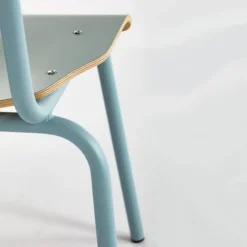 Collège Chaise d'écolier vintage en métal et bois