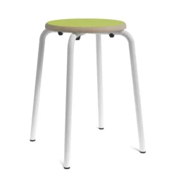 Collège Tabouret bas vintage en métal et bois