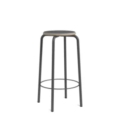 Collège Tabouret snack vintage sans dossier bois et métal