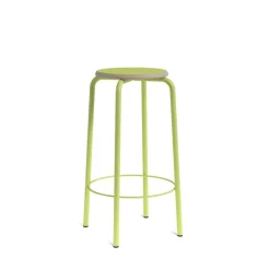 Collège Tabouret snack vintage sans dossier bois et métal