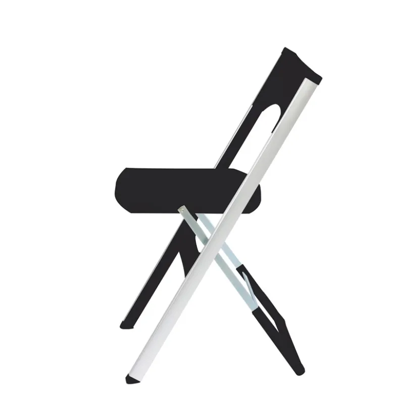 Compact Chaise pliante solide en technopolymère et métal aluminium