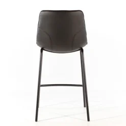 CoqueTabouret coque snack en synthétique et pieds en métal noir