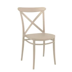 Cross Chaise de cuisine style bistrot empilable en polypropylène
