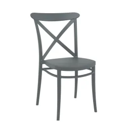 Cross Chaise de cuisine style bistrot empilable en polypropylène