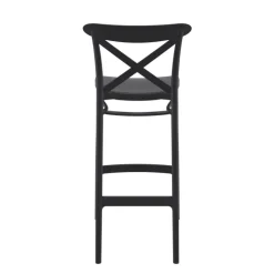 Cross Tabouret de bar moderne avec dossier en polypropylène