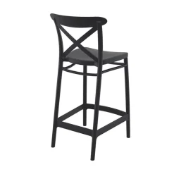 Cross Tabouret snack moderne en polypropylène avec dossier