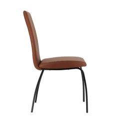 DarcyChaise de salle à manger rembourrée avec pieds en métal