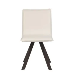 Denia Moblibérica® Chaise moderne en tissu et métal