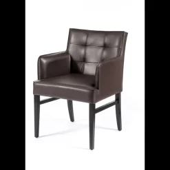 Diem 4 Fauteuil matelassé en synthétique et bois
