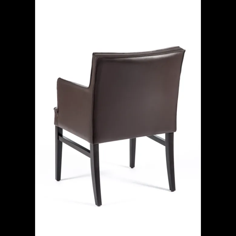 Diem 4 Fauteuil matelassé en synthétique et bois