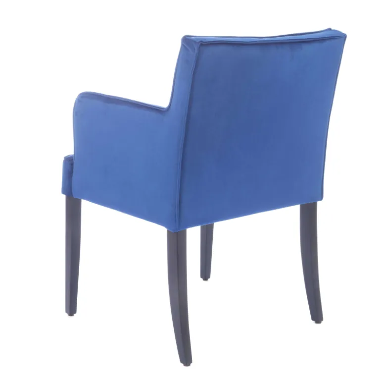 Diem Fauteuil contemporain rembourré en tissu et pieds en bois