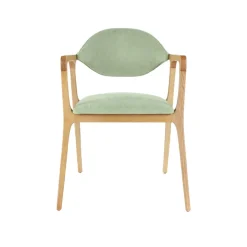 Eden Fauteuil design en bois massif et tissu