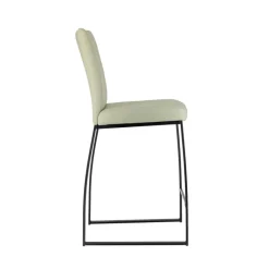 Elite Tabouret snack rembourré en simili et métal