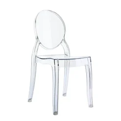 Elizabeth Chaise enfant transparente médaillon