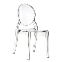 Elizabeth Chaise médaillon transparente en polycarbonate