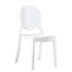 Elizabeth Chaise moderne médaillon en polycarbonate opaque