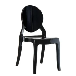 Elizabeth Chaise moderne médaillon en polycarbonate opaque
