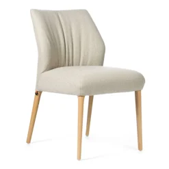 Enora Mobitec® Chaise cocooning en tissu et pieds en bois