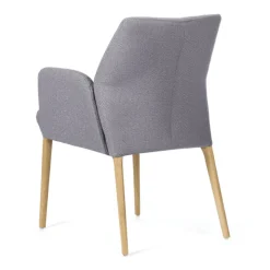 EnoraMobitec® Fauteuil cocooning en tissu et pieds en bois