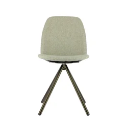 Figaro 2 Chaise moderne pivotante en tissu et pieds métal